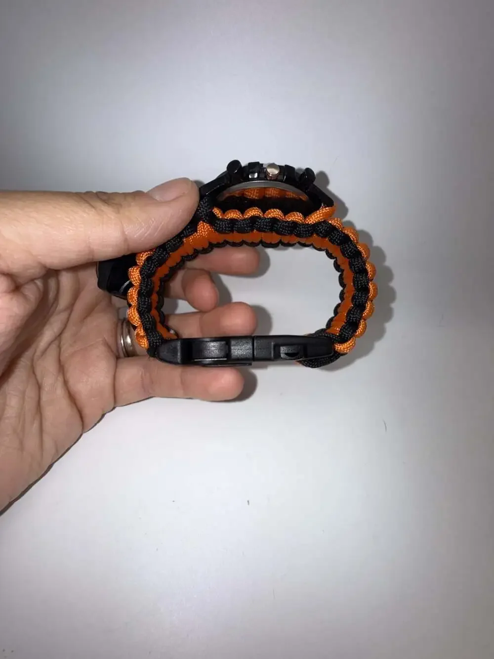 Seven Core Paracord Tactical Survival Watch with Compass and Whistle